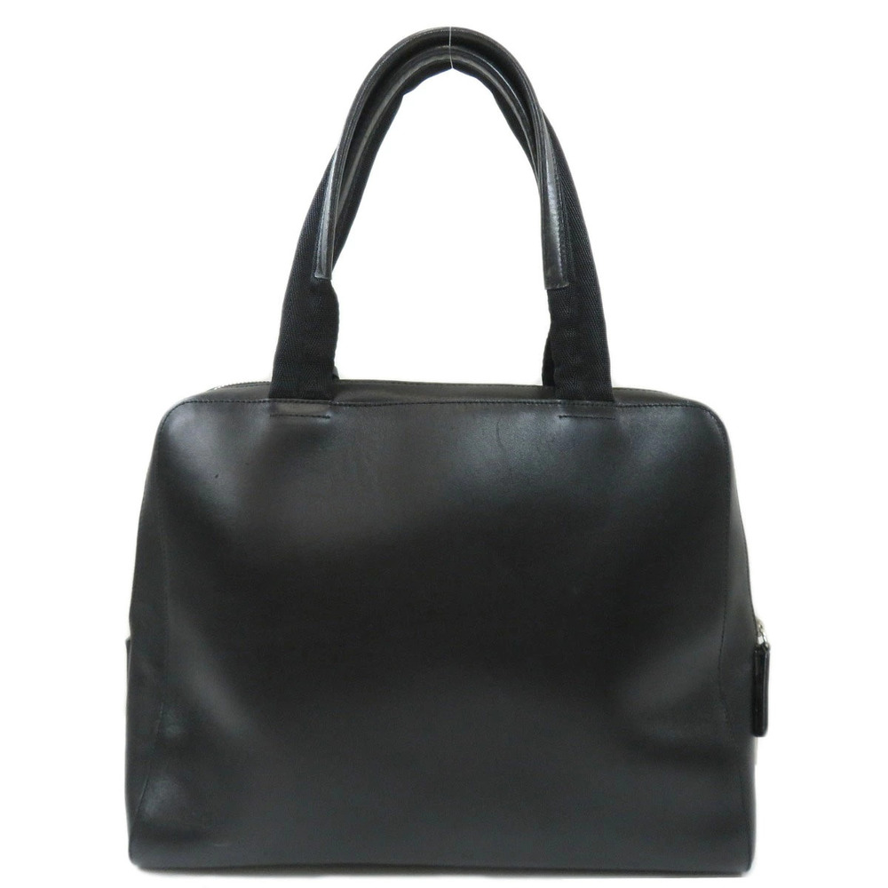 Prada sleek Spazzolato bag top leather black handle